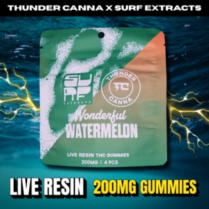 Thunder canna WATERMELON GUMMIES LIVE RESIN 4X50MG-200MG SURFXTC
