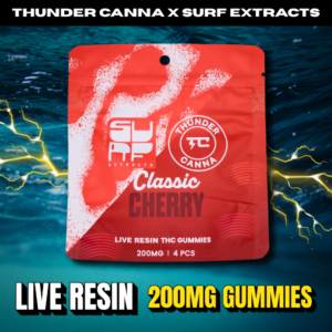 Thunder canna CHERRY LIVE RESIN 4X50MG-200MG SURF X TC